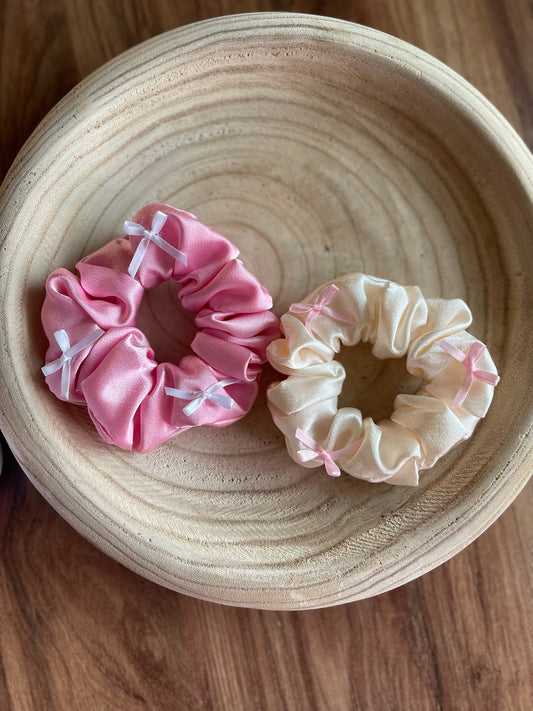 Satin Scrunchies with delicate Bows